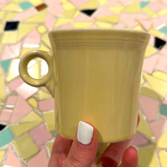 Fiestaware Coffee Cup Ivory O-Ring Handle HLC - Picture 1 of 3